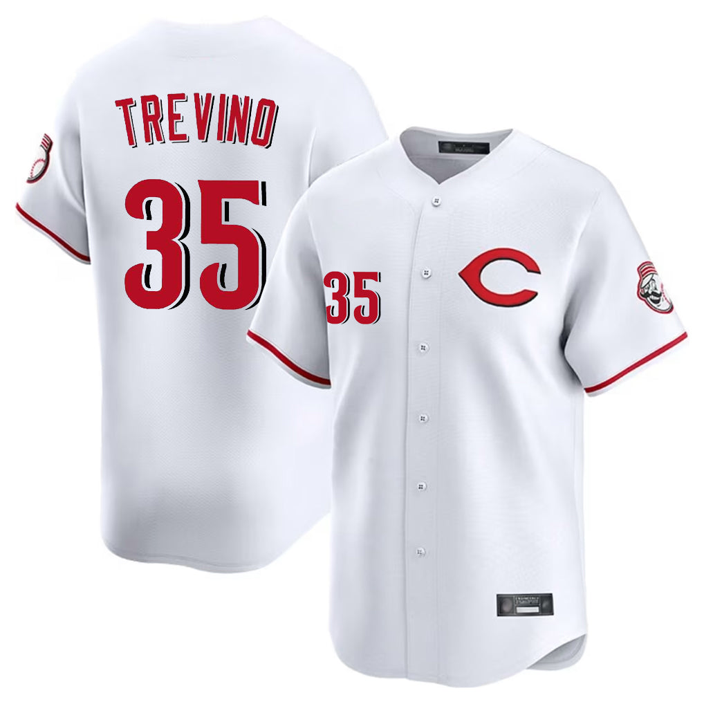 Cincinnati Reds #35 Jose Trevino Player White Limited Home Stitched Baseball Jersey