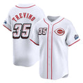 Cincinnati Reds #35 Jose Trevino Player White Speedway Classic Home Limited Stitched Baseball Jersey