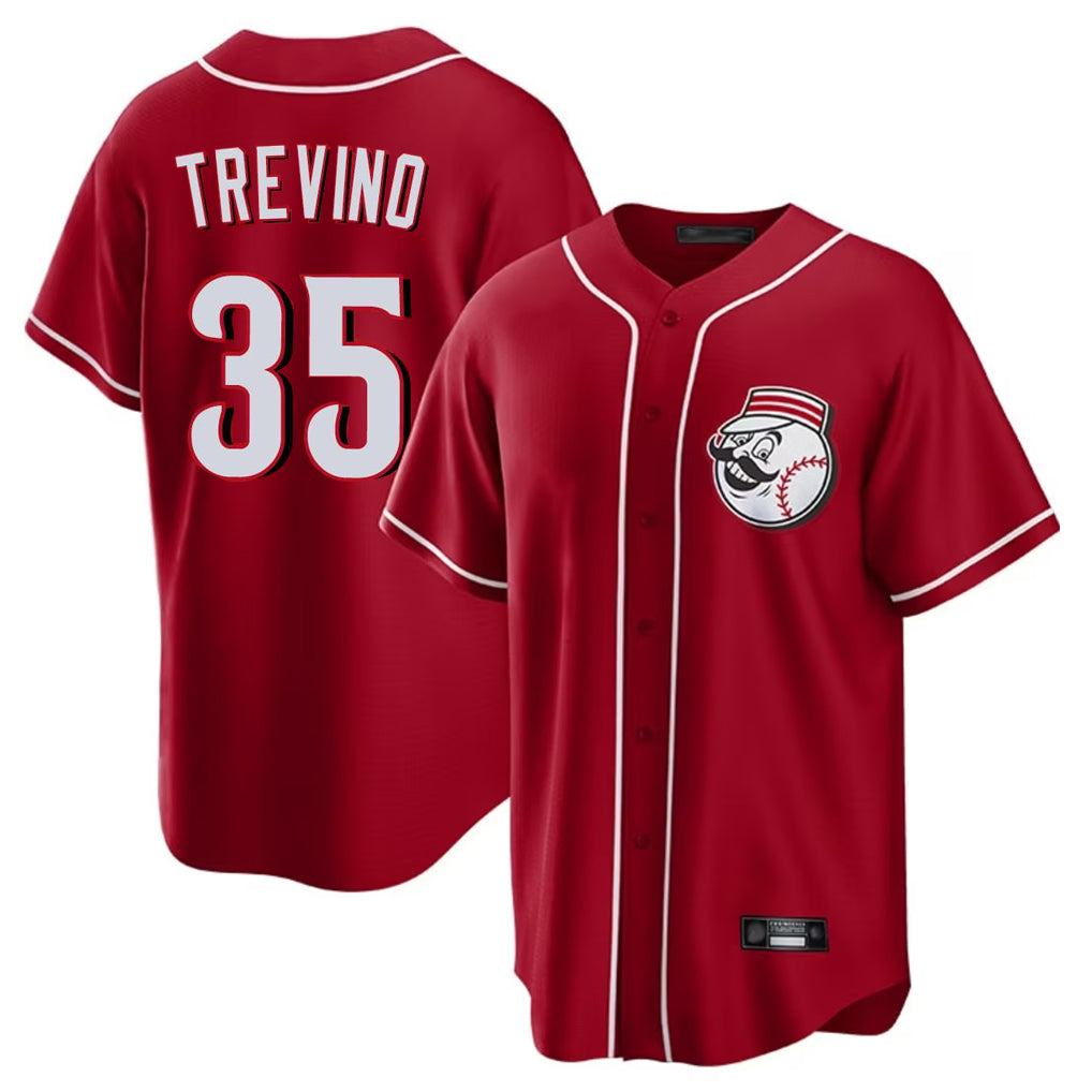 Cincinnati Reds #35 Jose Trevino Player Red Game Home Stitched Baseball Jersey