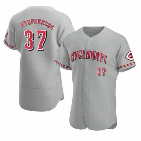 Cincinnati Reds #37 Tyler Stephenson Grey Stitched Flex Baseball Jersey