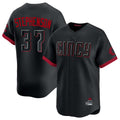 Cincinnati Reds #37 Tyler Stephenson Player Black City Connect Home Limited Stitched Baseball Jersey