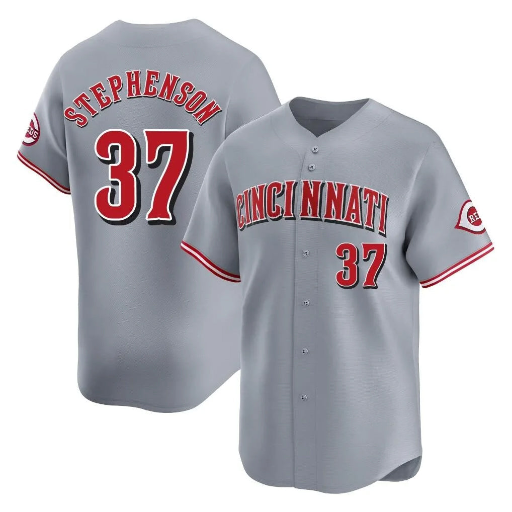 Cincinnati Reds #37 Tyler Stephenson Player Gray Home Limited Stitched Baseball Jersey