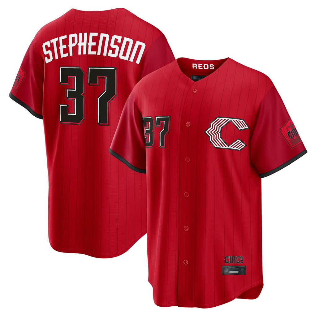 Cincinnati Reds #37 Tyler Stephenson Player Red 2026 City Connect Home Game Stitched Baseball Jersey