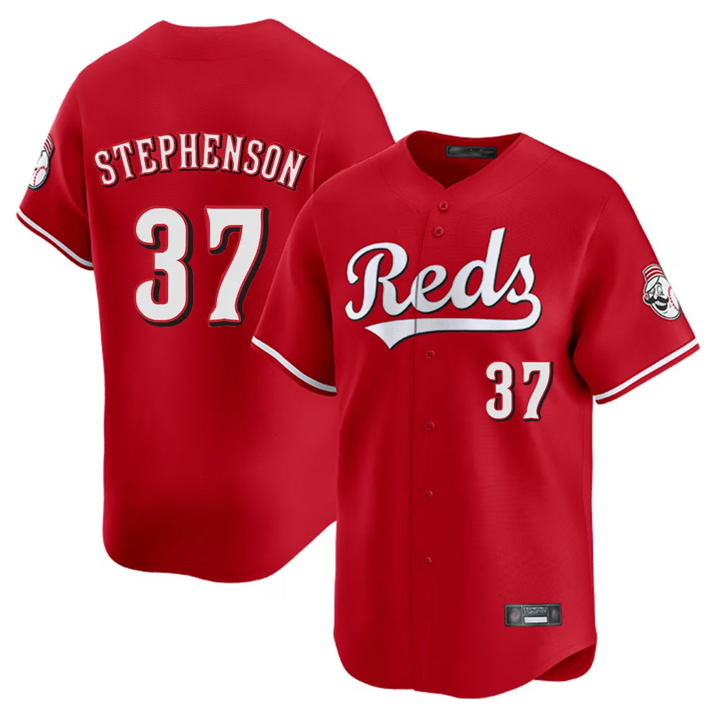 Cincinnati Reds #37 Tyler Stephenson Player Red Home Limited Stitched Baseball Jersey