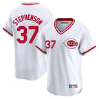Cincinnati Reds #37 Tyler Stephenson Player White Cooperstown Collection Limited Home Stitched Baseball Jersey