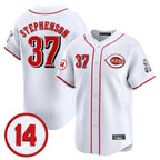 Cincinnati Reds #37 Tyler Stephenson Player White Vapor Premier Limited Home Stitched Baseball Jersey
