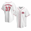 Cincinnati Reds #37 Tyler Stephenson White Stitched Cool Baseball Jersey