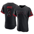 Cincinnati Reds #3 Ke'Bryan Hayes Player Black City Connect Limited Elite Home Stitched Baseball Jersey