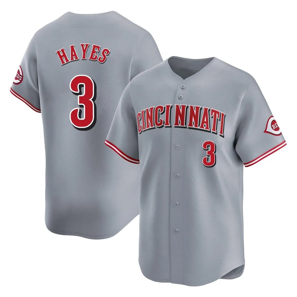 Cincinnati Reds #3 Ke'Bryan Hayes Player Gray Home Limited Stitched Baseball Jersey