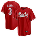Cincinnati Reds #3 Ke'Bryan Hayes Player Red Home Game Stitched Baseball Jersey
