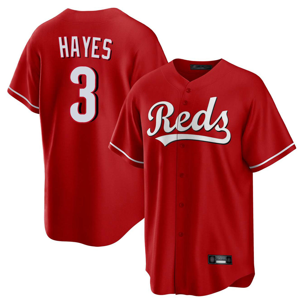Cincinnati Reds #3 Ke'Bryan Hayes Player Red Home Game Stitched Baseball Jersey