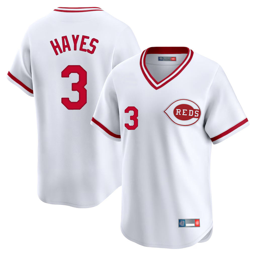 Cincinnati Reds #3 Ke'Bryan Hayes Player White Cooperstown Collection Limited Home Stitched Baseball Jersey