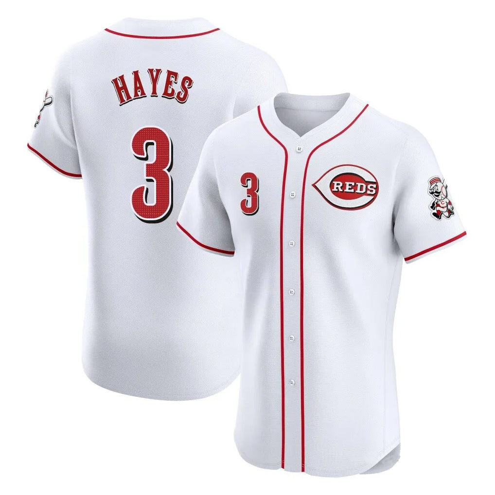 Cincinnati Reds #3 Ke'Bryan Hayes Player White Limited Elite Home Stitched Baseball Jersey