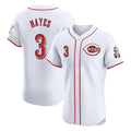 Cincinnati Reds #3 Ke'Bryan Hayes Player White Limited Elite Home Stitched Baseball Jersey