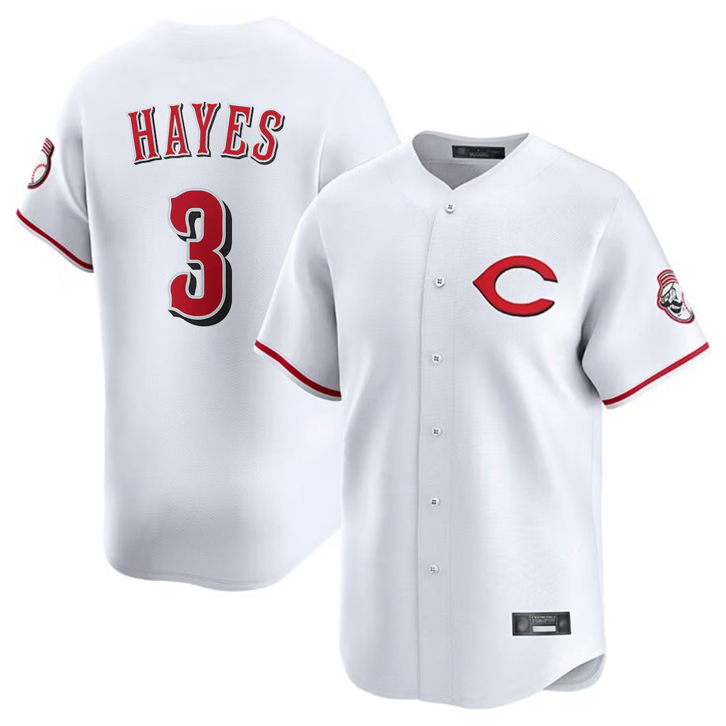 Cincinnati Reds #3 Ke'Bryan Hayes Player White Limited Home Stitched Baseball Jersey