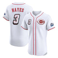 Cincinnati Reds #3 Ke'Bryan Hayes Player White Speedway Classic Limited Elite Home Stitched Baseball Jersey