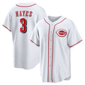 Cincinnati Reds #3 Ke'Bryan Hayes White Home Replica Baseball Jersey