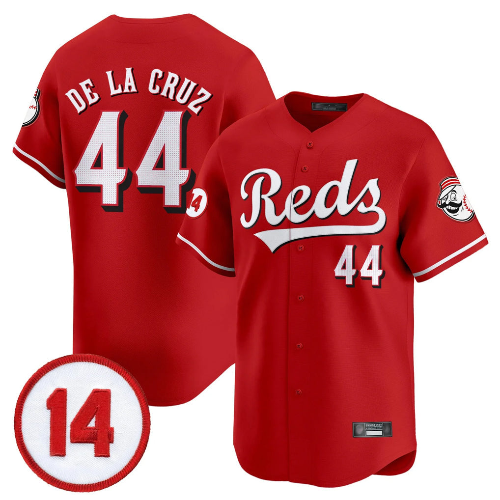 Cincinnati Reds #44 Elly De La Cruz Player Red Vapor Premier Limited Home Stitched Baseball Jersey