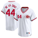 Cincinnati Reds #44 Elly De La Cruz Player White Cooperstown Collection Limited Home Stitched Baseball Jersey