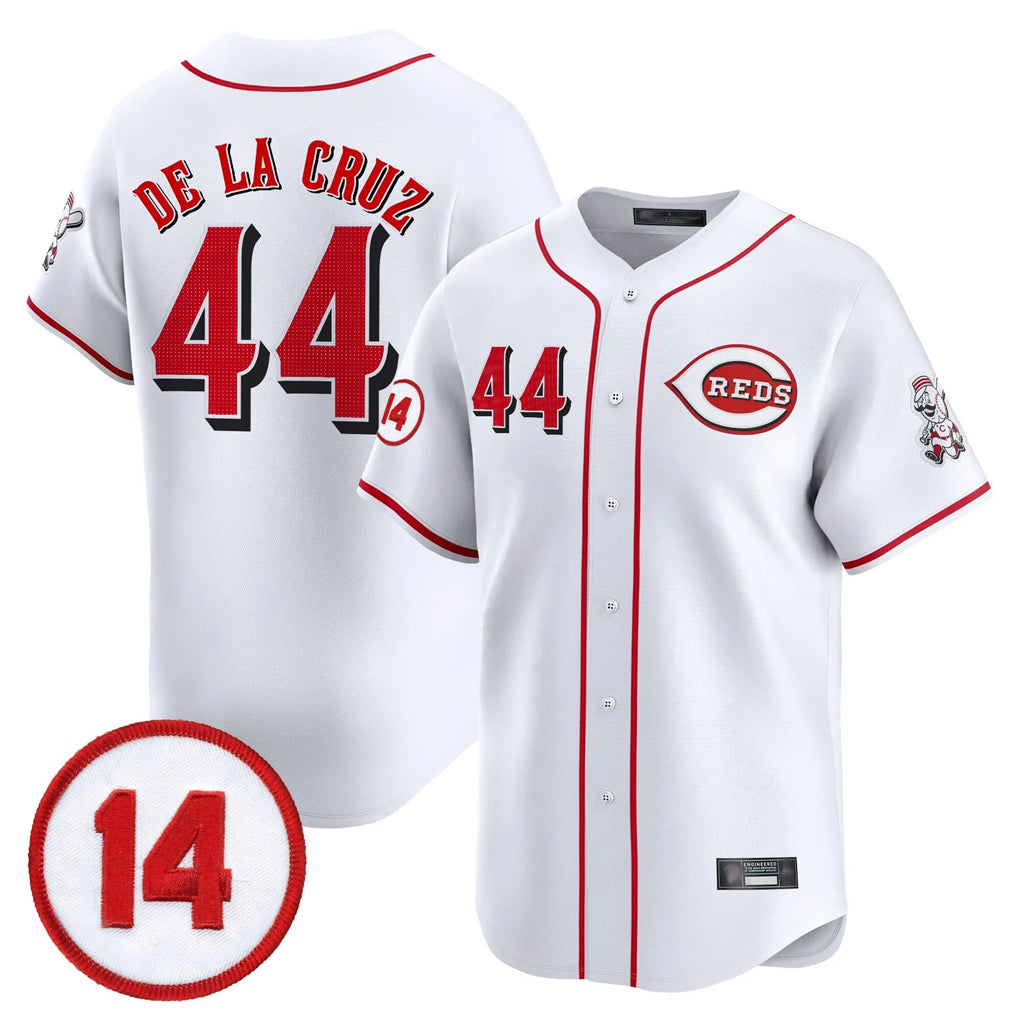 Cincinnati Reds #44 Elly De La Cruz Player White Vapor Premier Limited Home Stitched Baseball Jersey