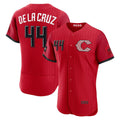 Cincinnati Reds #44 Elly De La Cruz Red 2026 City Connect Authentic Sponsor Patch  Baseball Jersey