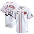 Cincinnati Reds #44 Elly De La Cruz White 2025 Speedway Classic Home Limited Stitched Baseball Jersey