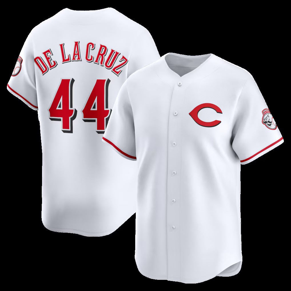 Cincinnati Reds #44 Elly De La Cruz White Alternate 2 Limited Player Baseball Jersey