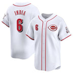 Cincinnati Reds #6 Jonathan India White Home Limited Baseball Stitched Baseball Jersey