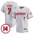 Cincinnati Reds #7 Spencer Steer Player Gray Vapor Premier Limited Home Stitched Baseball Jersey