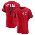 Cincinnati Reds #7 Spencer Steer Player Red 2026 City Connect Limited Elite Home Stitched Baseball Jersey