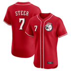 Cincinnati Reds #7 Spencer Steer Player Red Limited Elite Home Game Stitched Baseball Jersey