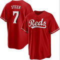 Cincinnati Reds #7 Spencer Steer Red Cool Base Stitched Baseball Jersey