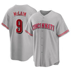 Cincinnati Reds #9 Matt McLain Player Gray Home Game Stitched Baseball Jersey