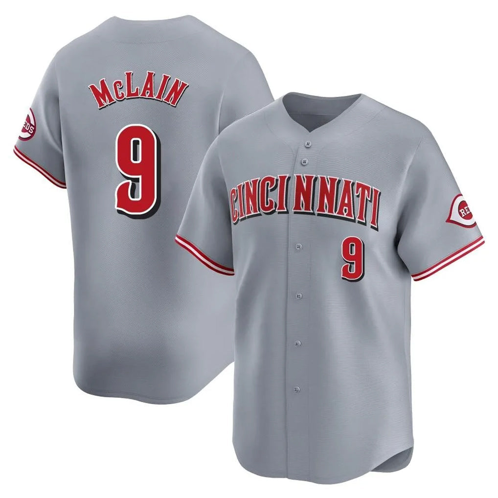 Cincinnati Reds #9 Matt McLain Player Gray Home Limited Stitched Baseball Jersey