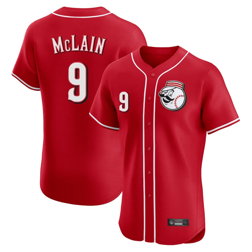 Cincinnati Reds #9 Matt McLain Player Red Limited Elite Home Game Stitched Baseball Jersey