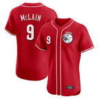 Cincinnati Reds #9 Matt McLain Player Red Limited Elite Home Game Stitched Baseball Jersey