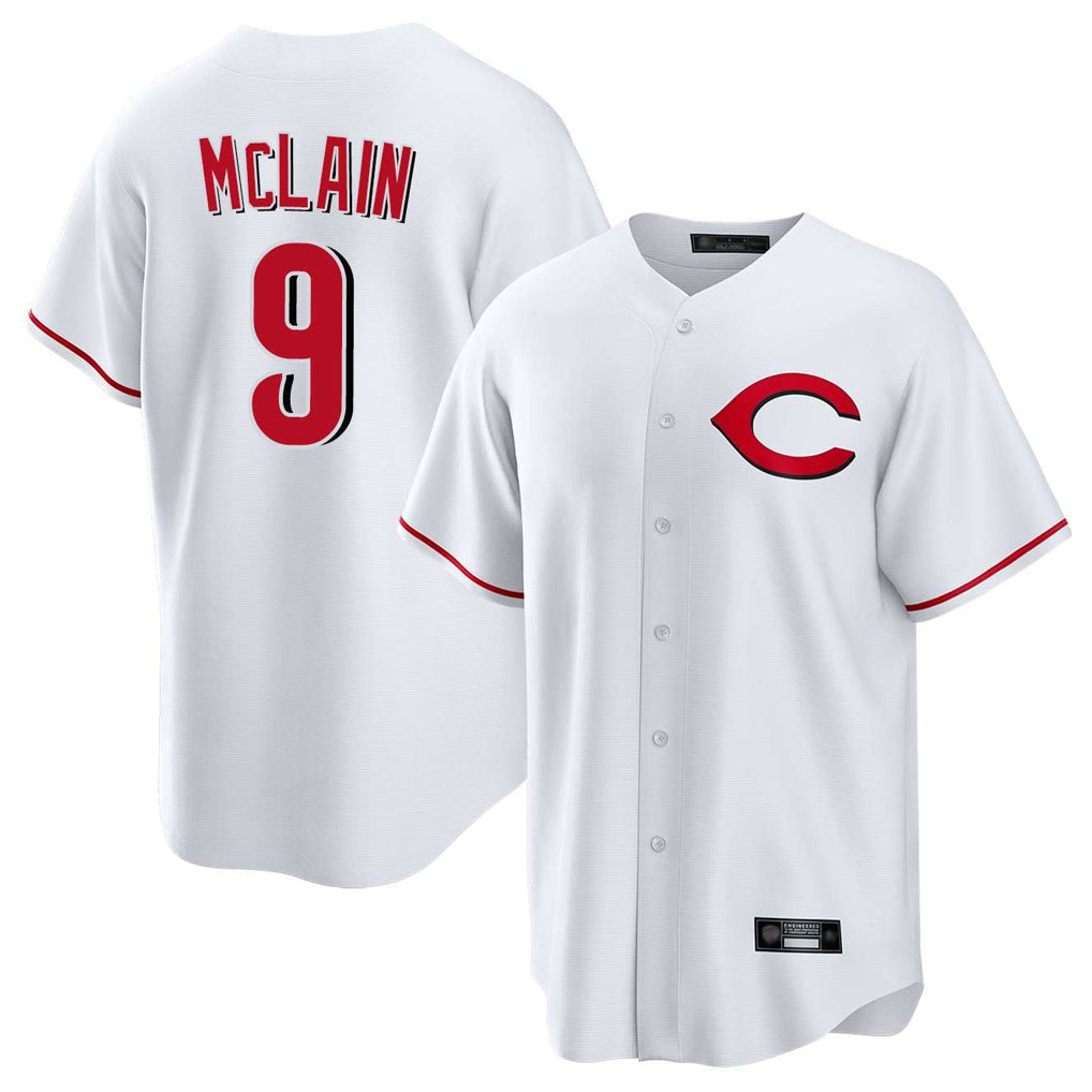 Cincinnati Reds #9 Matt McLain Player White Home Game Stitched Baseball Jersey