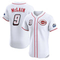 Cincinnati Reds #9 Matt McLain Player White Speedway Classic Limited Elite Home Stitched Baseball Jersey