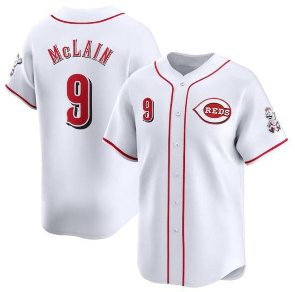 Cincinnati Reds #9 Matt McLain White Home Limited Baseball Stitched Baseball Jersey