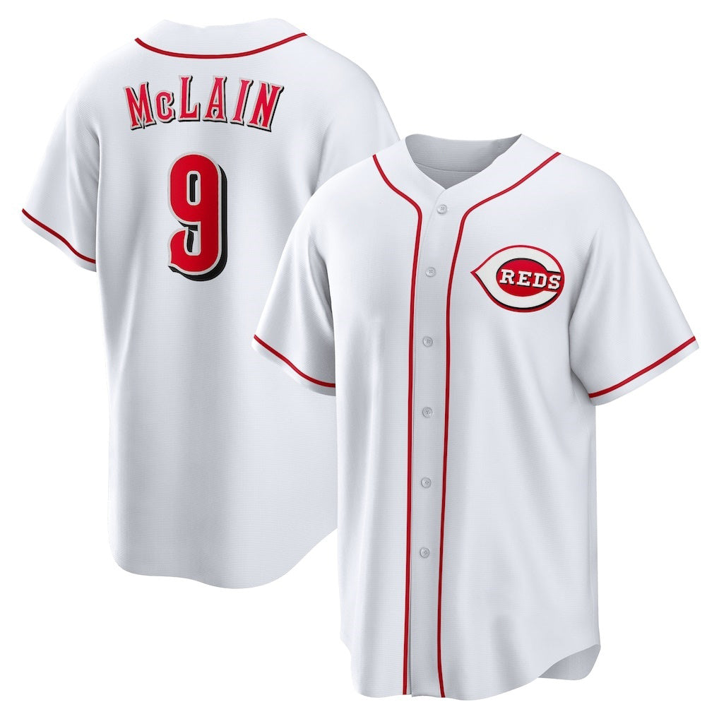 Cincinnati Reds #9 Matt McLain White Home Replica Baseball Jersey