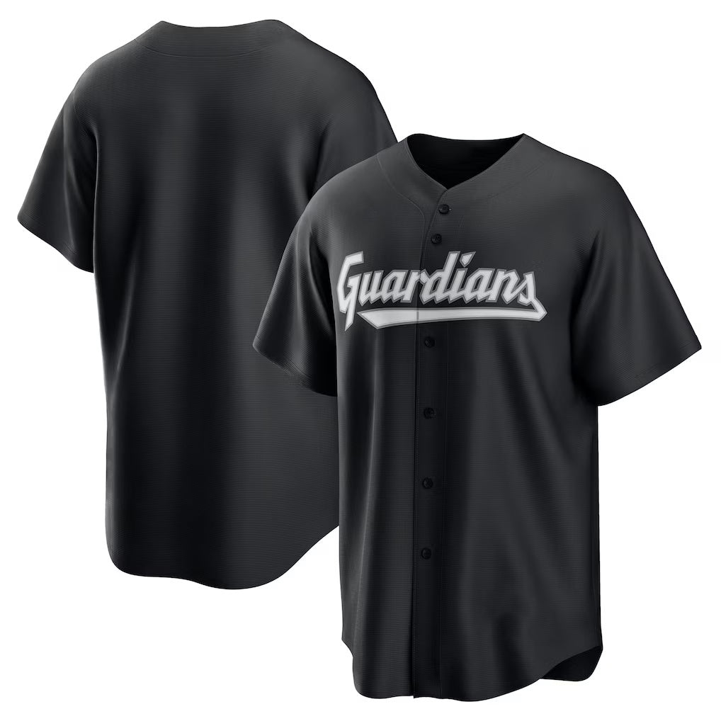 Cleveland Guardians Black Replica BaseballJersey