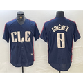 Cleveland Guardians #0 Andres Gimenez Navy 2024 City Connect Limited Stitched Baseball Jersey