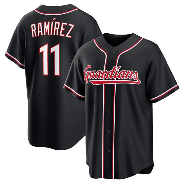 Cleveland Guardians #11 José Ramírez 2026 Black Out Stitched Baseball Jersey