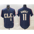 Cleveland Guardians #11 Jose Ramirez Number Navy 2024 City Connect Limited Stitched Baseball Jersey