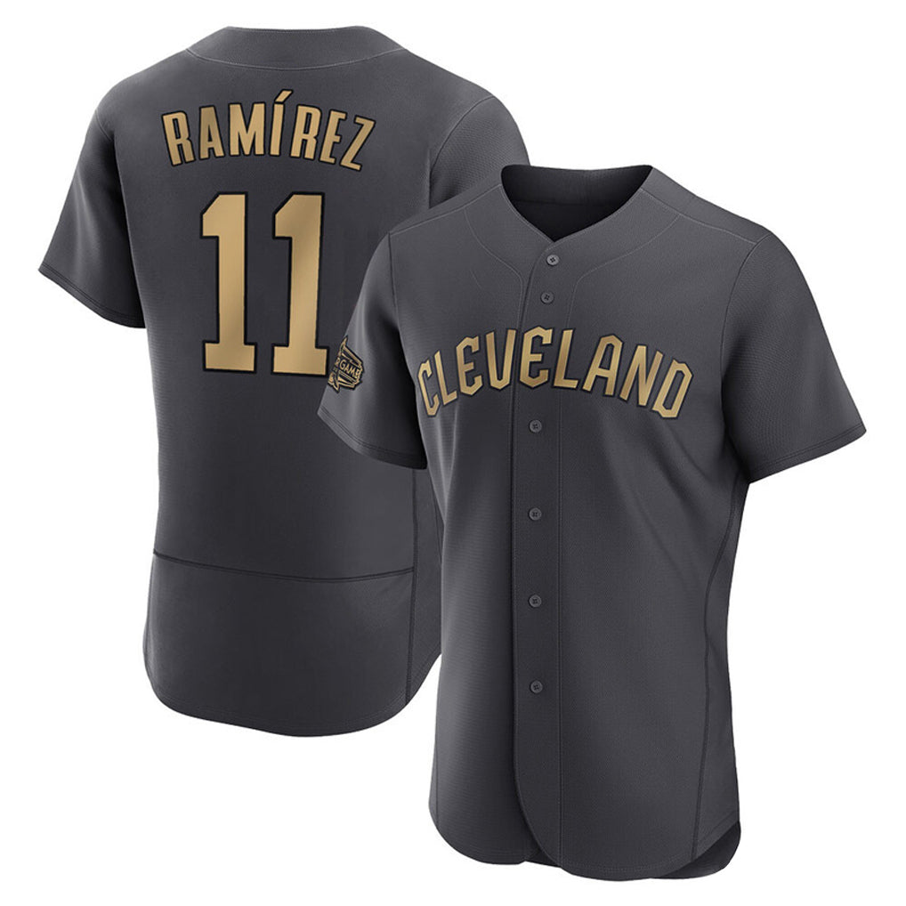 Cleveland Guardians #11 Jose Ramirez Player Charcoal All-Star Limited Elite Home Stitched Baseball Jersey