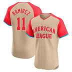 Cleveland Guardians #11 Jose Ramirez Player Cream American League All-Star Limited Elite Home Stitched Baseball Jersey