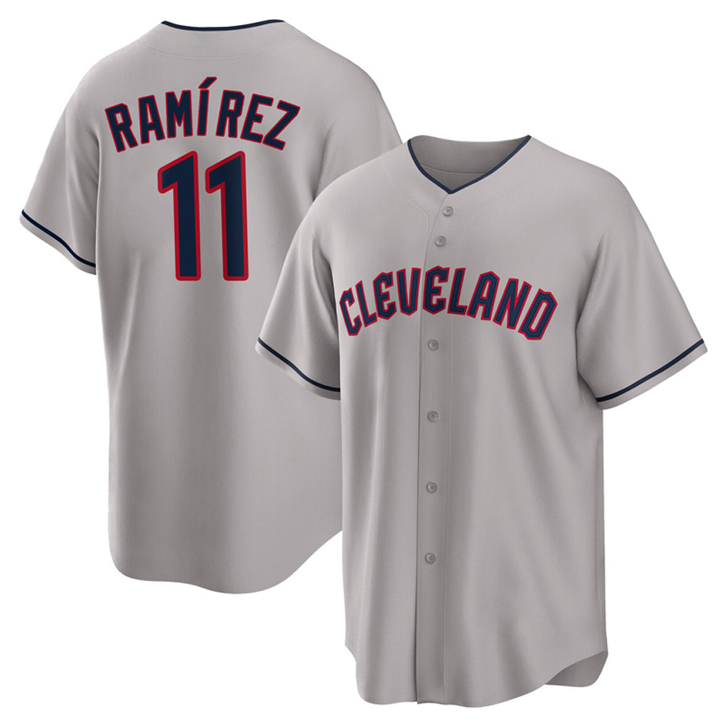 Cleveland Guardians #11 Jose Ramirez Player Gray Game Home Stitched Baseball Jersey