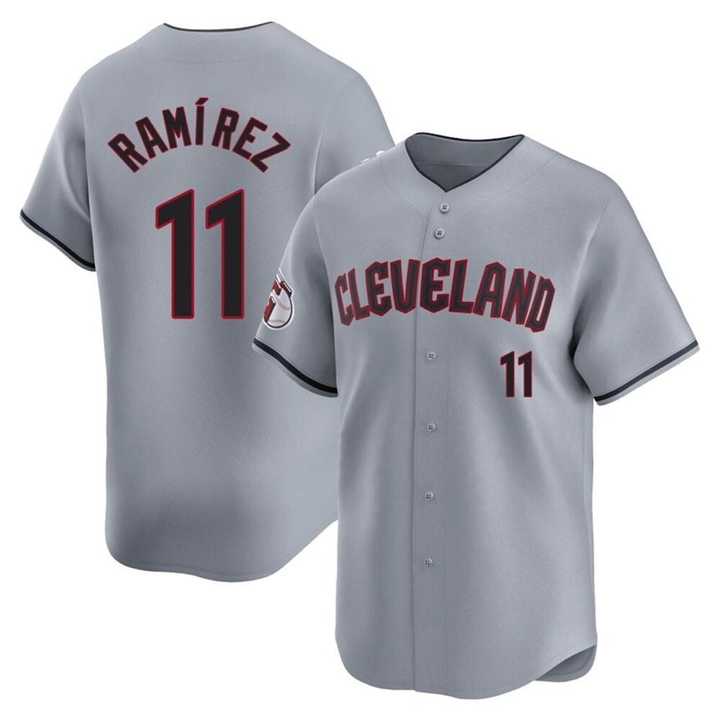 Cleveland Guardians #11 Jose Ramirez Player Gray Road Limited Home Stitched Baseball Jersey