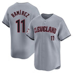 Cleveland Guardians #11 Jose Ramirez Player Gray Road Limited Home Stitched Baseball Jersey