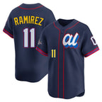 Cleveland Guardians #11 Jose Ramirez Player Navy American League All-Star Edition Limited Home Stitched Baseball Jersey